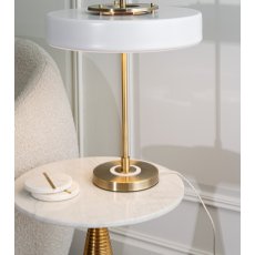 Tarbet Table Lamp In White