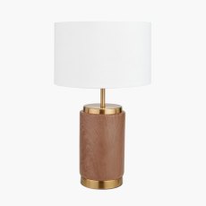 Cara Wood Effect Ceramic Table Lamp