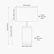 Cara Wood Effect Ceramic Table Lamp
