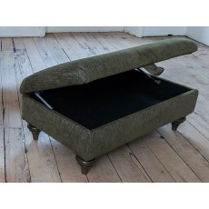 Darcey Legged Ottoman Stool by Alstons Darcey Legged Ottoman Stool by Alstons