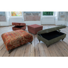 Darcey Legged Ottoman Stool by Alstons Darcey Legged Ottoman Stool by Alstons