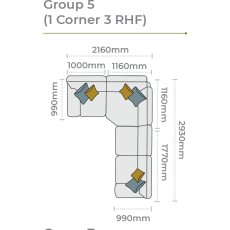 Tennessee 1 Corner 3 Sofa (RHF) by Alstons