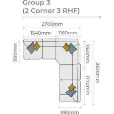 Tennessee 2 Corner 3 Sofa (RHF) by Alstons