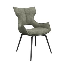 Pair of Raphael Swivel Dining Chairs (Green)