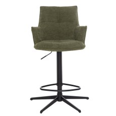 Joseph Swivel Bar Stool (Green Fabric)