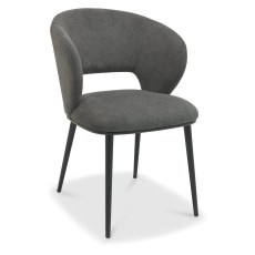 Pair of Arlo Dining Chairs (Grey Fabric) by Bentley Designs Pair of Arlo Dining Chairs (Grey Fabric) by Bentley Designs