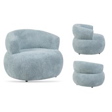 Missy Swivel Accent Chair (Teal Fabric)