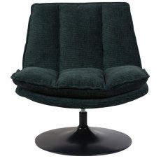 Isabella Swivel Accent Chair (Dark Green Fabric)