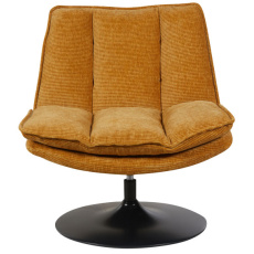Isabella Swivel Accent Chair (Ochre Fabric)