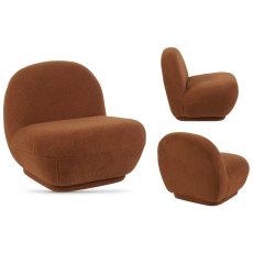 Mazie Accent Chair (Rust Fabric)