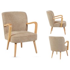 Eloise Accent Chair (Oatmeal Fabric)