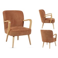 Eloise Accent Chair (Copper Fabric)
