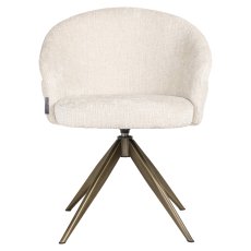 Zendaya Swivel Dining Chair (Niagara Beige) by Richmond Interiors