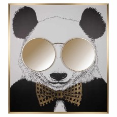 Panda Wall Art Black/Gold