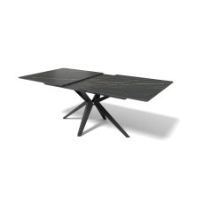 Haku 7115 100x180 Ext 230 Black Ceramic Electric Extending Dining Table