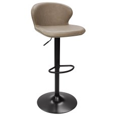Rosano Gas-Lift Bar Stool (Stone Faux Leather) by Bentley Designs