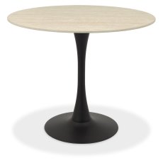 Greyson 90 x 90cm Round Bistro Table (Beige Sintered Stone Top) by Bentley Designs