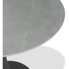 Greyson 90 x 90cm Round Bistro Table (Grey Sintered Stone Top) by Bentley Designs