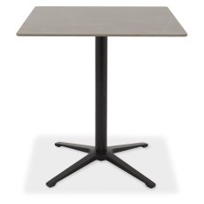 Dexter 70 x 70cm Bistro Table (Grey Sintered Stone Top) & Pair of Milo Chairs (Dark Grey)