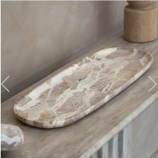 Kiara Oval Plate Beige H 2 cm | W 50 cm | D 18 cm