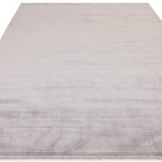 Kuza Plain Stripe Silver Rug By Asiatic