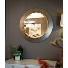 Guido Brushed Gunmetal Finish Mirror