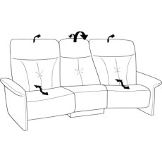 Lupo Trapezoidal Electric Recliner Sofa (4494-70QR) by Himolla