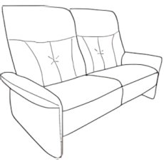 Lupo 2 Seater Sofa (4494-10HN) by Himolla