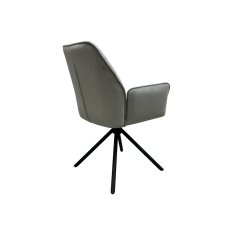 Pair of Lina Swivel Dining Chairs (Light Grey Fabric) Pair of Lina Swivel Dining Chairs (Light Grey Fabric)