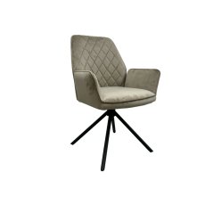 Pair of Lina Swivel Dining Chairs (Mink Fabric) Pair of Lina Swivel Dining Chairs (Mink Fabric)