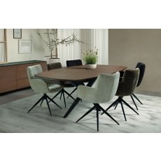 Percival Extending Table 180 (238) x 102cm (Danish Oval Version) By MaxFurn