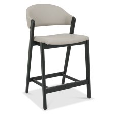 Regent Peppercorn Bar Stool (Grey Bonded Leather) by Bentley Designs Regent Peppercorn Bar Stool (Grey Bonded Leather) by Bentley Designs