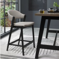 Regent Peppercorn Bar Stool (Grey Bonded Leather) by Bentley Designs Regent Peppercorn Bar Stool (Grey Bonded Leather) by Bentley Designs