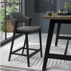 Regent Peppercorn Bar Stool (Dark Grey Velvet) by Bentley Designs Regent Peppercorn Bar Stool (Dark Grey Velvet) by Bentley Designs
