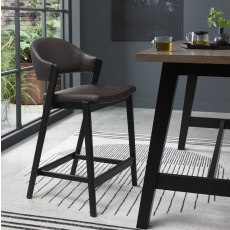 Regent Peppercorn Bar Stool (Old West Bonded Leather) by Bentley Designs Regent Peppercorn Bar Stool (Old West Bonded Leather) by Bentley Designs