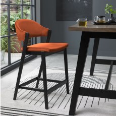 Regent Peppercorn Bar Stool (Rust Velvet) by Bentley Designs Regent Peppercorn Bar Stool (Rust Velvet) by Bentley Designs