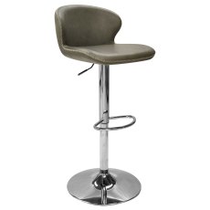 Rosano Gas-Lift Bar Stool (Olive Faux Leather & Chrome Base) by Bentley Designs Rosano Gas-Lift Bar Stool (Olive Faux Leather & Chrome Base) by Bentley Designs