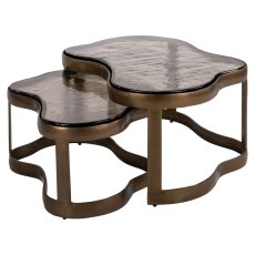 Fairfield Coffee Table Brass Antique (Set of 2) by Richmond Interiors Fairfield Coffee Table Brass Antique (Set of 2) by Richmond Interiors