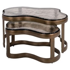 Fairfield Coffee Table Brass Antique (Set of 2) by Richmond Interiors Fairfield Coffee Table Brass Antique (Set of 2) by Richmond Interiors
