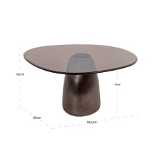 Hayden Coffee Table - Bronze - by Richmond Interiors