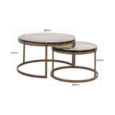 Cleo Coffee Table - Gold (Set of 2) by Richmond Interiors Cleo Coffee Table - Gold (Set of 2) by Richmond Interiors