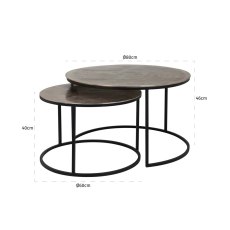 Asher Coffee Table - Champagne Gold (Set of 2) by Richmond Interiors Asher Coffee Table - Champagne Gold (Set of 2) by Richmond Interiors