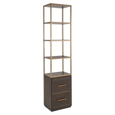 Display Cabinet Carter Brown Small 2 Drawer by Richmond Interiors Display Cabinet Carter Brown Small 2 Drawer by Richmond Interiors