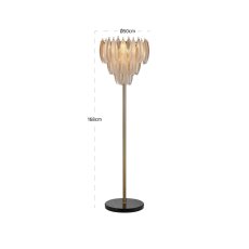 Floor Lamp Chloe Brass Antique by Richmond Interiors Floor Lamp Chloe Brass Antique by Richmond Interiors