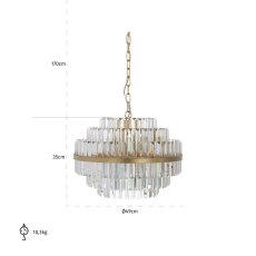 Chandelier Desire Brushed Gold Small by Richmond Interiors Chandelier Desire Brushed Gold Small by Richmond Interiors