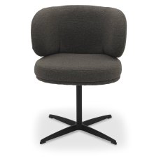 Marcel 360 Degree Swivel Dining Chairs - Brown Boucle Fabric (Pair) by Bentley Designs Marcel 360 Degree Swivel Dining Chairs - Brown Boucle Fabric (Pair) by Bentley Designs