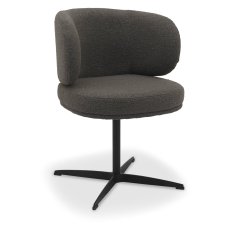 Marcel 360 Degree Swivel Dining Chairs - Brown Boucle Fabric (Pair) by Bentley Designs Marcel 360 Degree Swivel Dining Chairs - Brown Boucle Fabric (Pair) by Bentley Designs