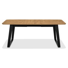 Emerson Rustic Oak and Peppercorn 4-6 Seater Extending Dining Table by Bentley Designs Emerson Rustic Oak and Peppercorn 4-6 Seater Extending Dining Table by Bentley Designs