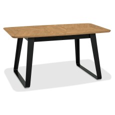 Emerson Rustic Oak and Peppercorn 4-6 Seater Extending Dining Table by Bentley Designs Emerson Rustic Oak and Peppercorn 4-6 Seater Extending Dining Table by Bentley Designs