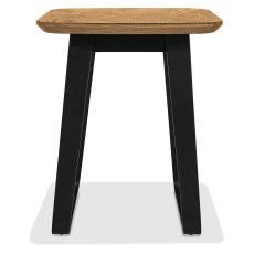 Emerson Rustic Oak and Peppercorn Square Lamp Table by Bentley Designs Emerson Rustic Oak and Peppercorn Square Lamp Table by Bentley Designs
